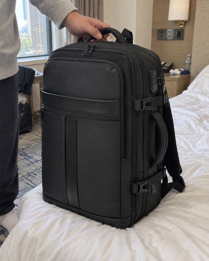 Sample travel photo of the AirVault backpack