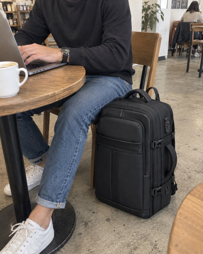 Sample travel photo of the AirVault backpack