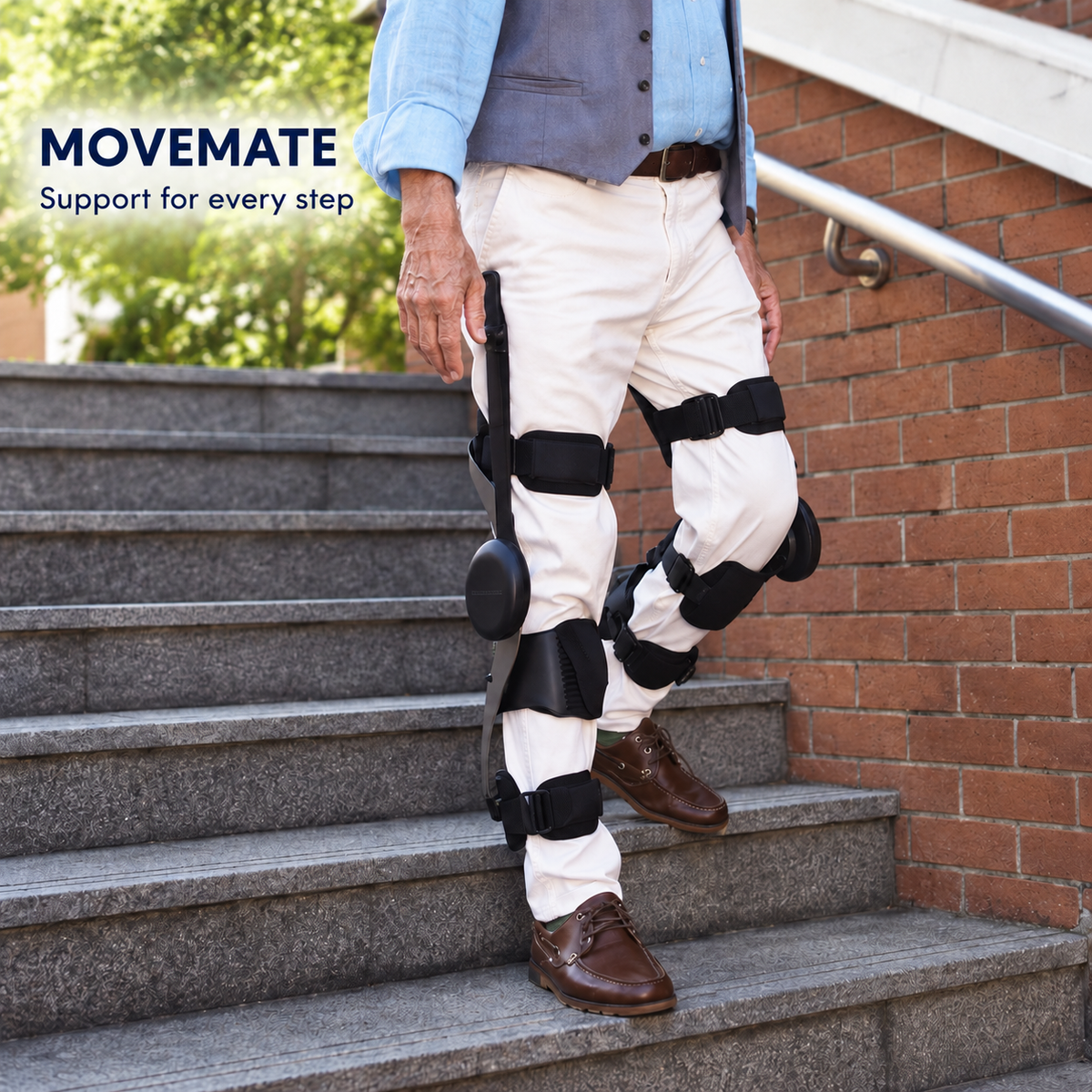 MoveMate walking support on outdoor steps