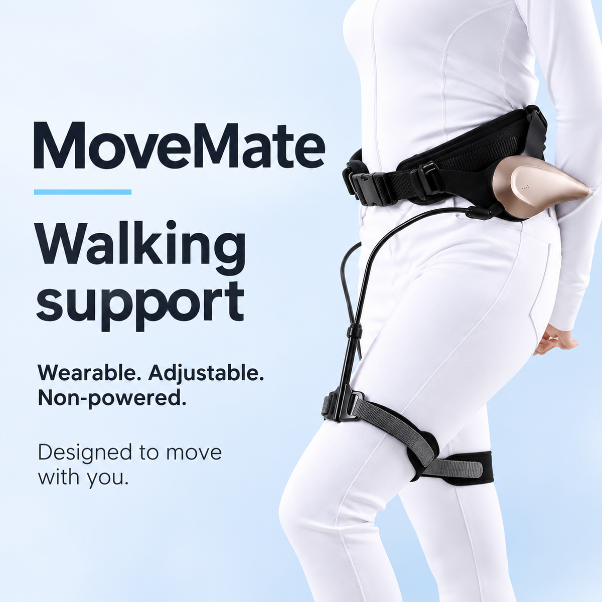 MoveMate adjustable walking support worn around the waist and legs