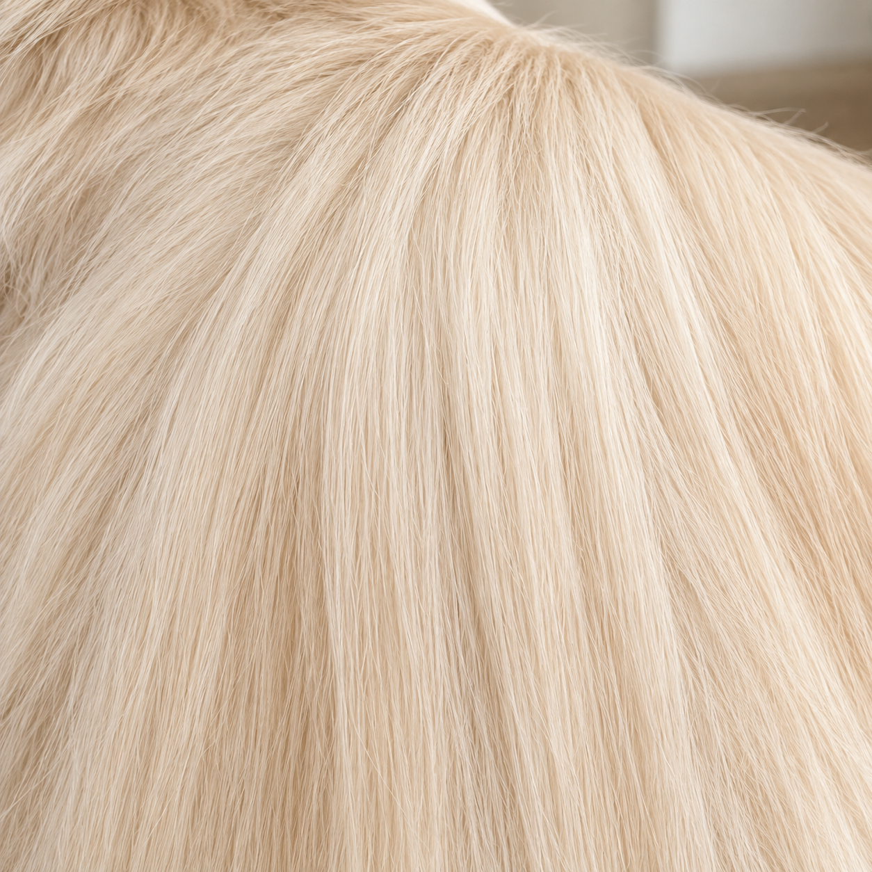 The same pet coat visibly cleaner after grooming