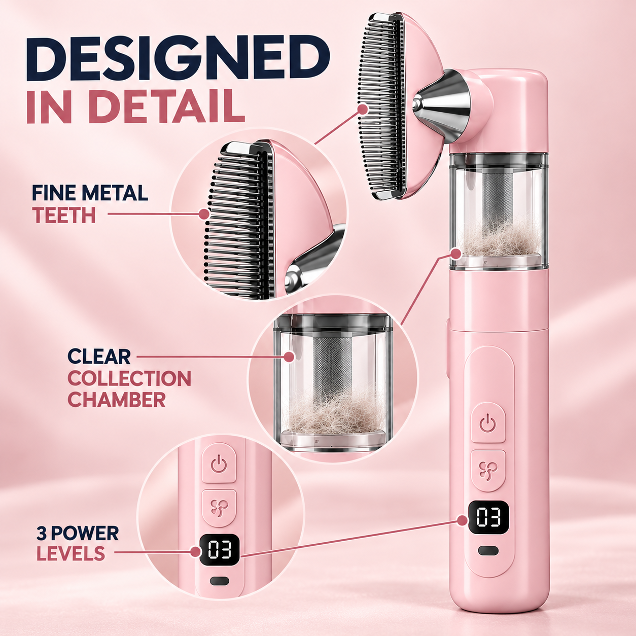 FurSweep™ 3-in-1 Pet Grooming Comb image 3