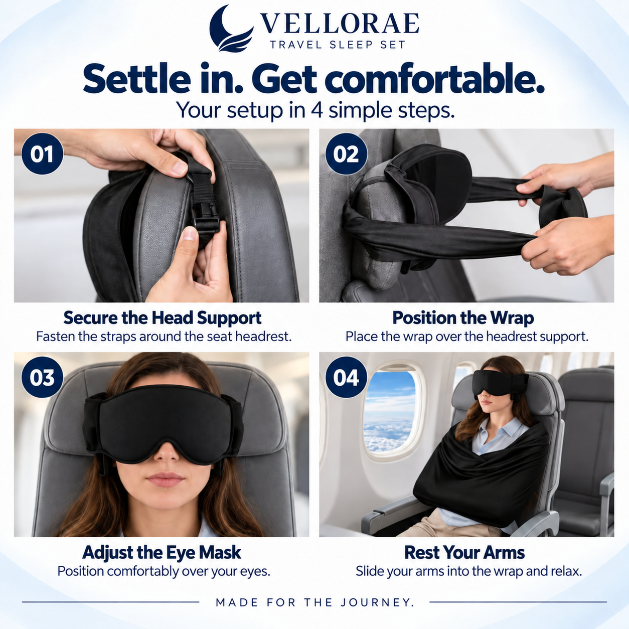 VELLORAE 3-in-1 Essential Travel Sleep Set image 4