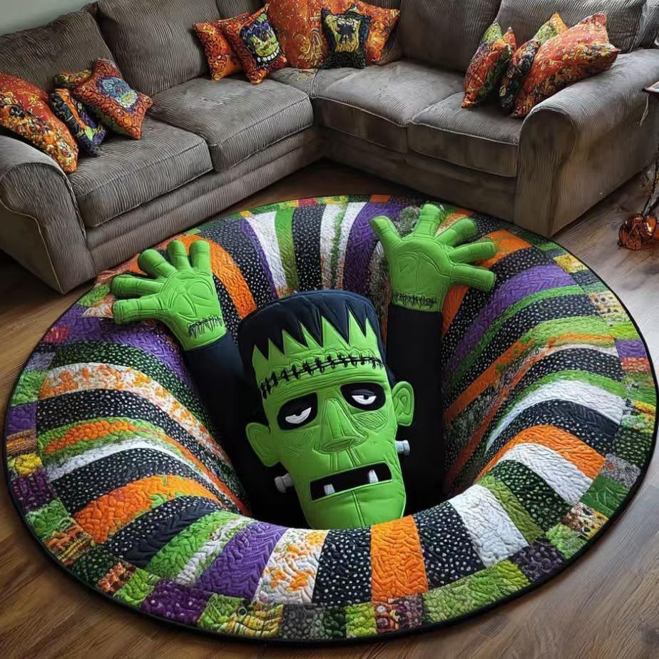 Frankenstein Vellorae Halloween illusion rug