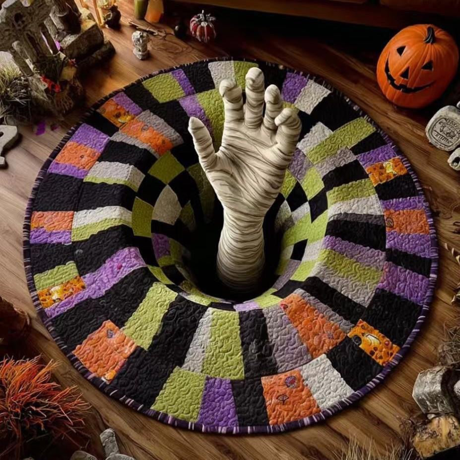 Mummy Hand Vellorae Halloween illusion rug