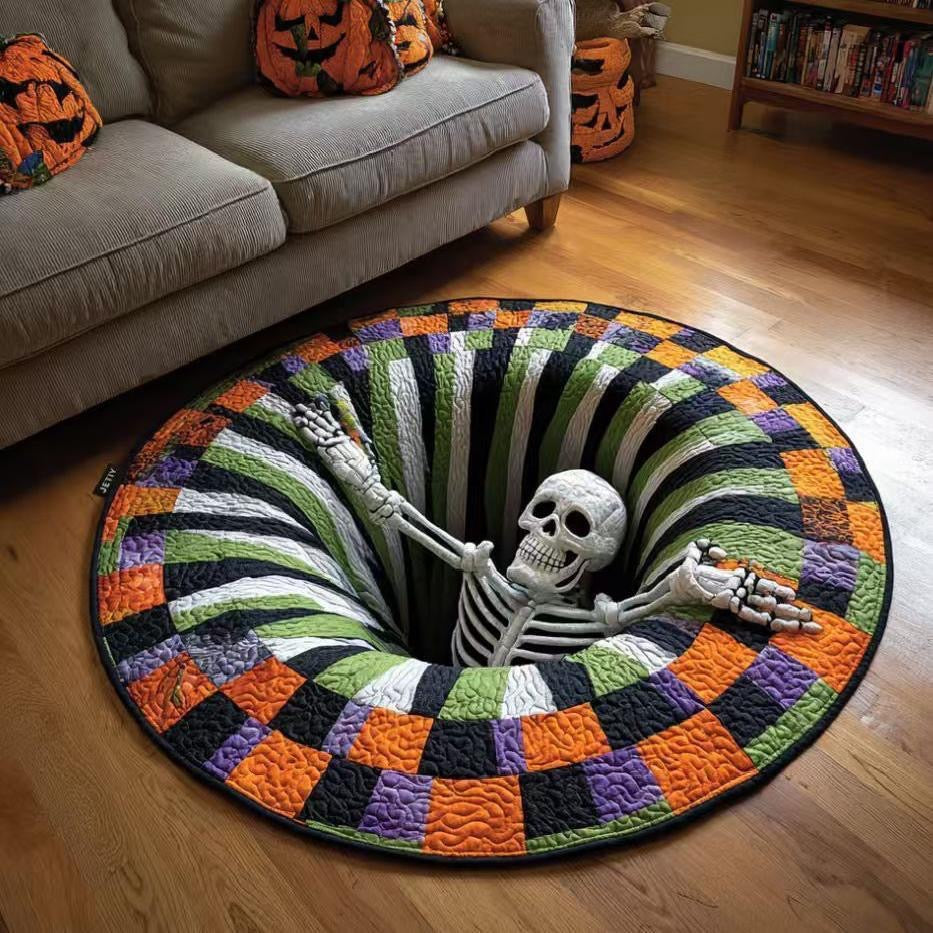 Skeleton Vellorae Halloween illusion rug
